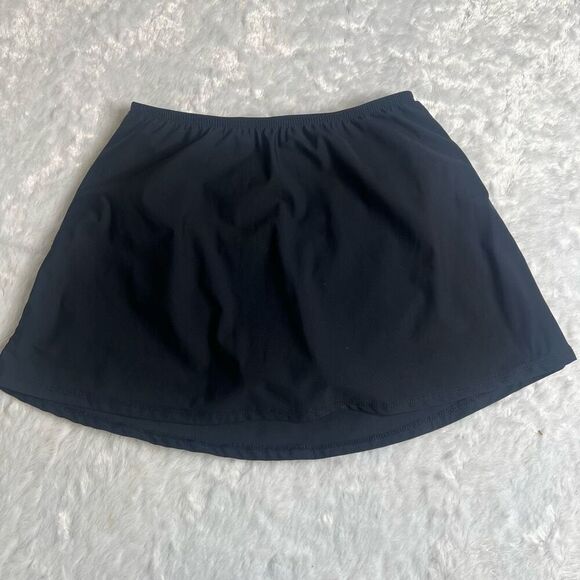 Assets By Sara Blakely Spanx Womens Black A-line Mini Swimwear Skirt Size Small - Picture 1 of 5